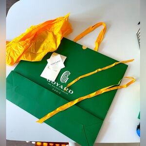 Goyard extra large shopping bag with a ribbon, original tag and tissue